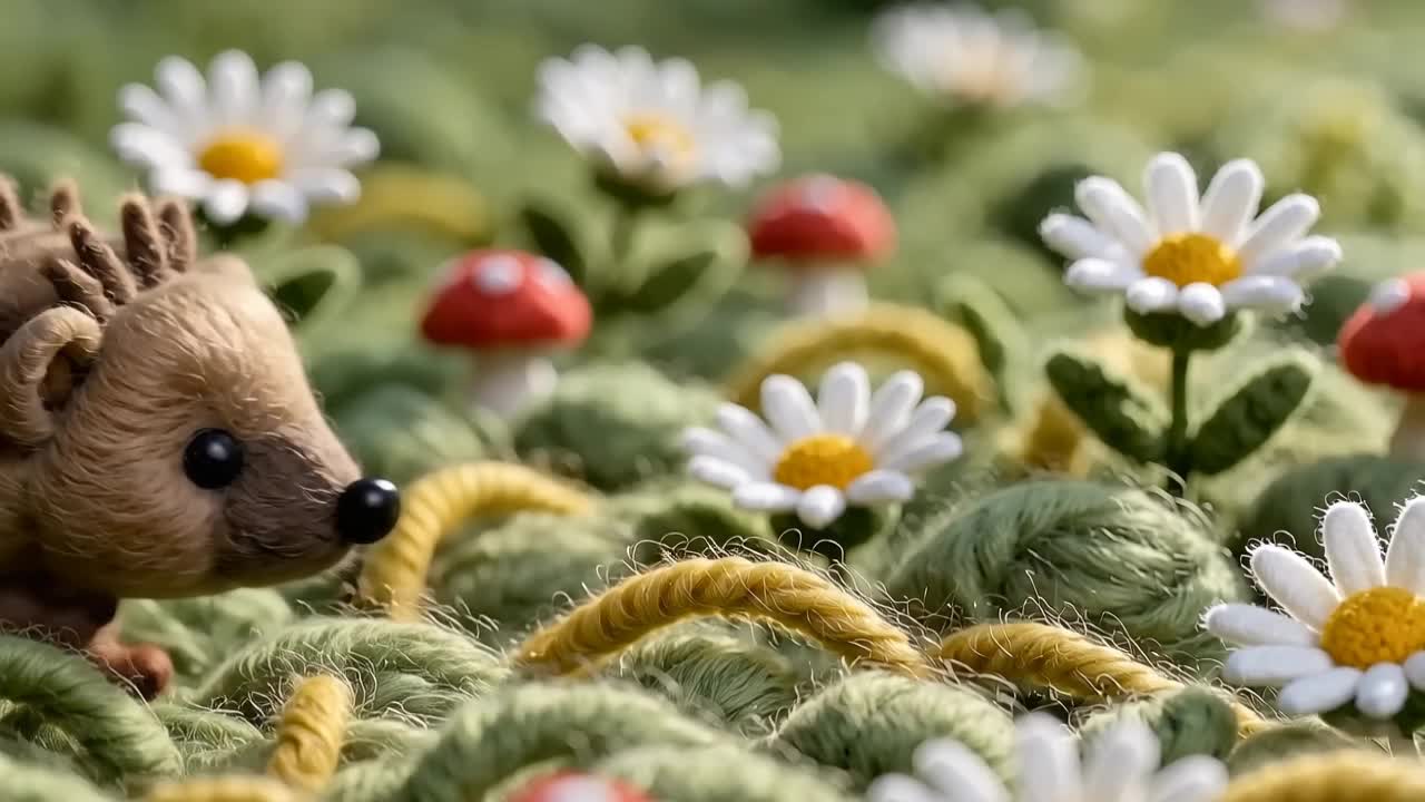 微距下的毛毡童话