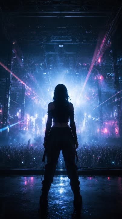 massive industrial warehouse rave inspired video