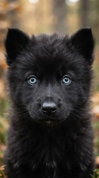 wolf pup black