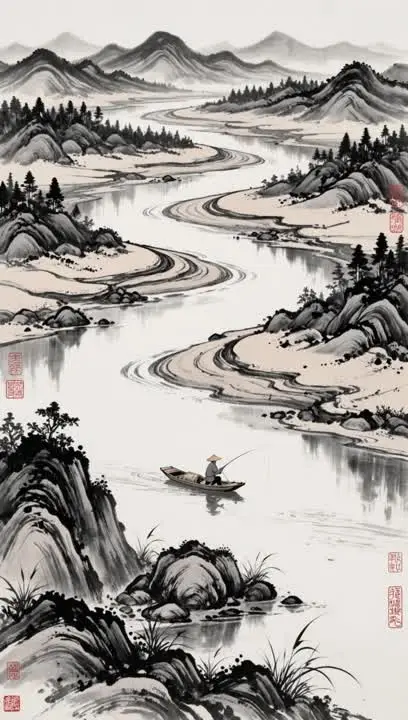 独钓寒江雪