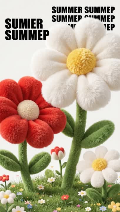 毛绒小花