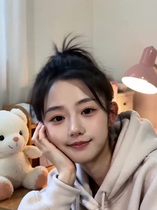 甜美笑容
