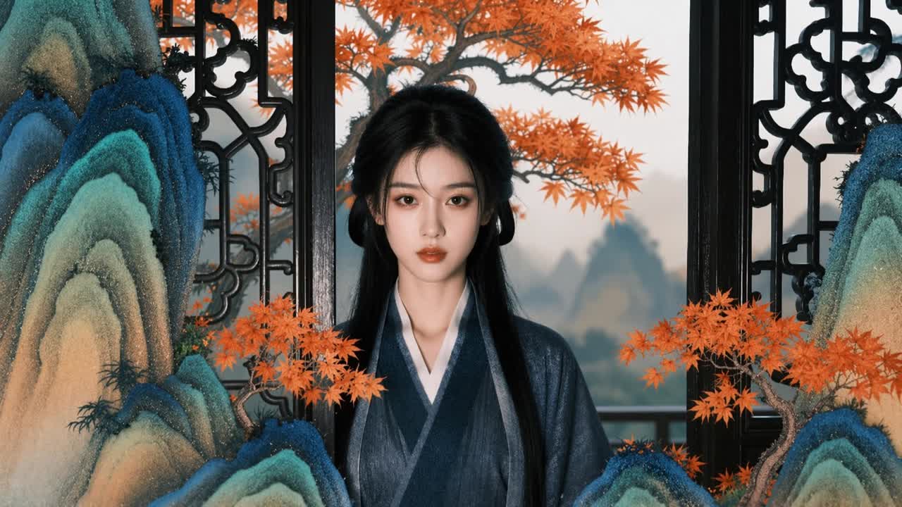 微风拂红枫