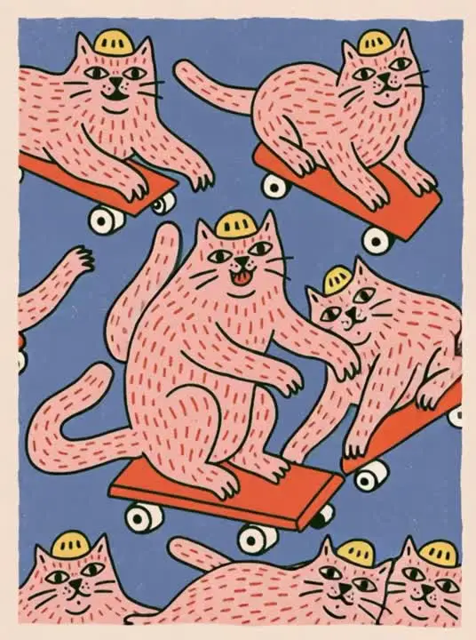 猫咪滑板